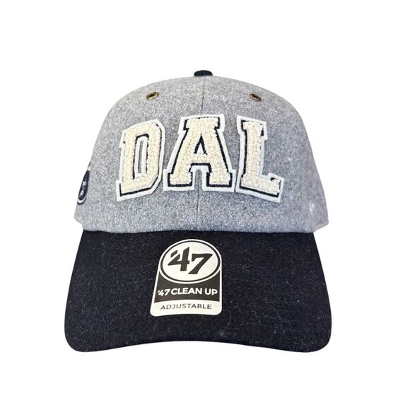'47 Clean Up Stoney Clover Lane Gray/Navy Dallas Cowboys Block Ballcap Hat NWT - Picture 1 of 8